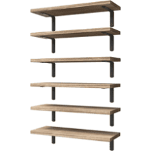 WOPITUES Wood Floating Shelves Set of 6