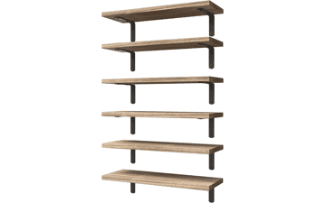 WOPITUES Wood Floating Shelves Set of 6