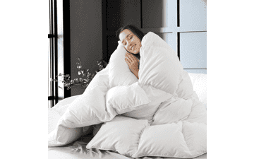 WhatsBedding Feather Comforter King Size