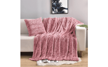 YUSOKI Luxury Double Sided Faux Fur Throw Blanket