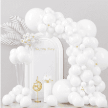 130pcs White Balloons