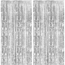 2 Pack Foil Curtain Backdrop