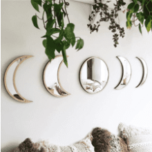 5 Pieces Scandinavian Natural Decor Mirror