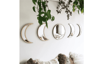 5 Pieces Scandinavian Natural Decor Mirror