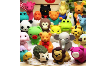 60Pcs Animal Erasers