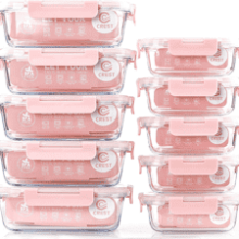 C CREST Glass Meal Prep Containers