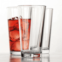 Drinking Glasses Set of 4 Highball Glasses