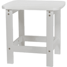 Flash Furniture Charlestown Tiered Commercial Poly Resin Adirondack Side Table - White