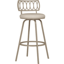 Hillsdale Canal Street Geometric Circle Back Metal Adjustable Stool