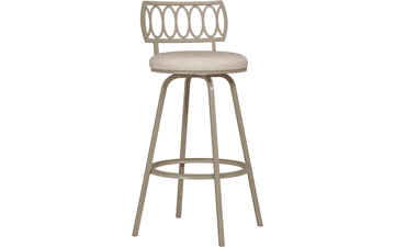 Hillsdale Canal Street Geometric Circle Back Metal Adjustable Stool