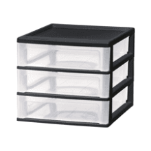 IRIS USA Medium 3-Drawer Stacking Desktop Organizer