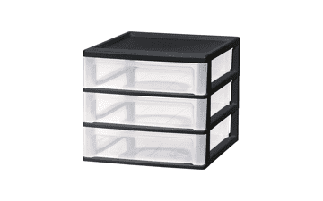 IRIS USA Medium 3-Drawer Stacking Desktop Organizer