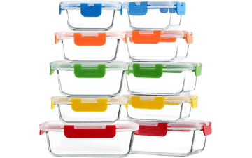 M MCIRCO 10-Pack Glass Food Storage Containers