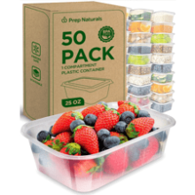 PrepNaturals 50 Pack Meal Prep Containers