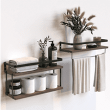 RICHER HOUSE 2+1 Tier Wall Mounted Floating Shelves