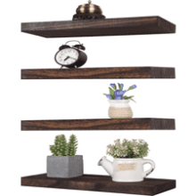 Rustic Wood Floating Shelves