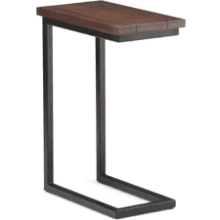 SIMPLIHOME Skyler SOLID MANGO WOOD and Metal C Side Table