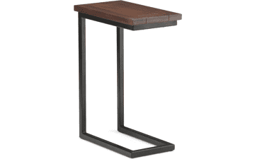 SIMPLIHOME Skyler SOLID MANGO WOOD and Metal C Side Table