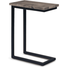 SIMPLIHOME Skyler Solid Mango Wood and Metal End Table