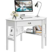 Tangkula White Corner Desk