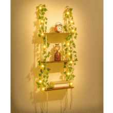 WOOD MEETS COLOR 3 Tier Macrame Wall Hanging Shelves