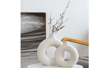 White Ceramic Vases