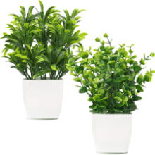 Whonline 2pcs Small Fake Plants