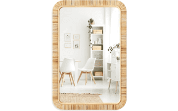 Barnyard Designs Rattan Bathroom Mirror