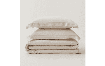 Double Stitch by Bedsure Linen Tencel Duvet Cover Set