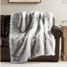 Hyde Lane Long Pile Faux Fur Throw Blanket