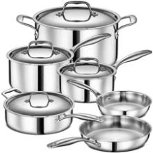 Legend 3 Ply 10 pc Stainless Steel Pots & Pans Set