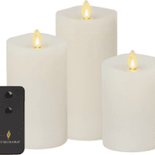 Luminara Realistic Artificial Moving Flame Pillar Candles