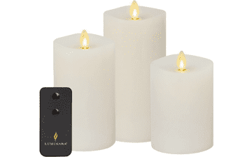 Luminara Realistic Artificial Moving Flame Pillar Candles