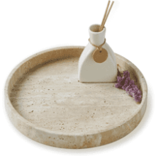 PHINILUX Travertine Marble Vanity Tray