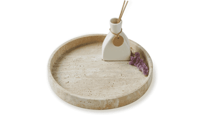 PHINILUX Travertine Marble Vanity Tray