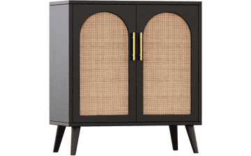 Rovaurx Rattan Storage Cabinet