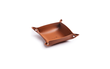 SANQIANWAN PU Leather Jewelry Valet Tray