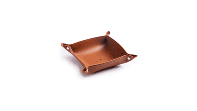 SANQIANWAN PU Leather Jewelry Valet Tray