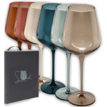 Saludi Colored Wine Glasses