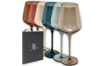 Saludi Colored Wine Glasses