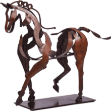 SunBlogs Art Handmade Horse Statue