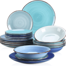 Vancasso Stoneware Dinnerware Set Bonita Blue