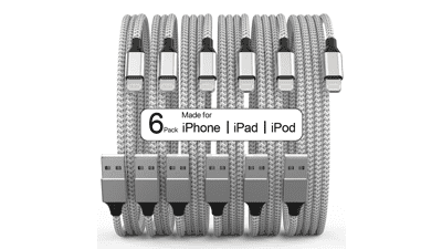 Apple MFi Certified 6-Pack iPhone Chargers