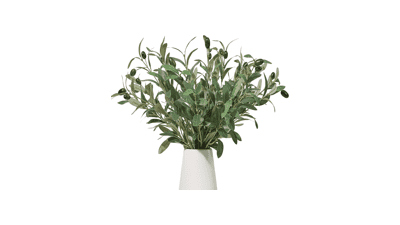 Faux Olive Branches for Vase