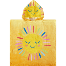 Kids' Yellow Beach Towel Poncho