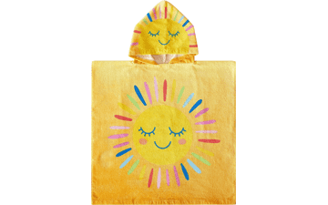 Kids' Yellow Beach Towel Poncho