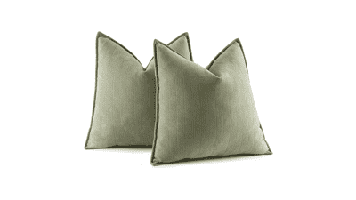 MIULEE Sage Green Decorative Pillow Covers