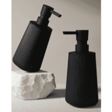 Matte Black Soap Dispenser Set