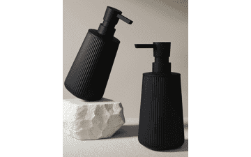 Matte Black Soap Dispenser Set