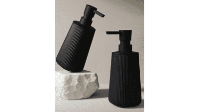 Matte Black Soap Dispenser Set